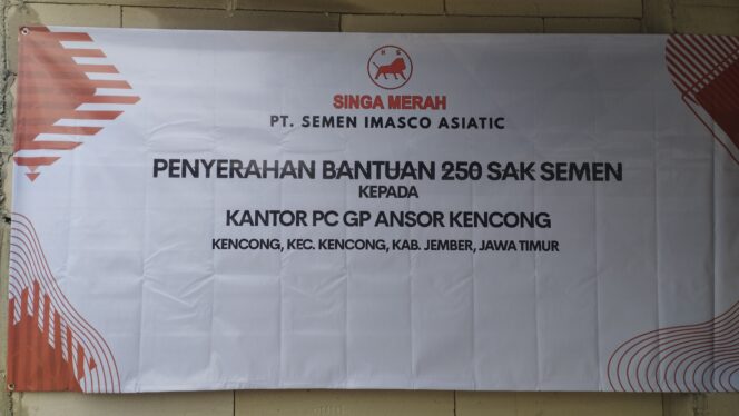 
					PT Semen Imasco Asiatic Sumbang 250 Sak Semen untuk Pembangunan Kantor PC GP Ansor Kencong