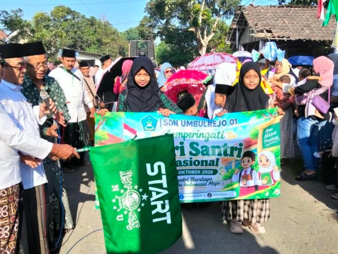 
					Kirab Santri Ranting NU Umbulrejo Meriahkan Hari Santri Nasional 2026, Libatkan Pelajar dan Santri Se-Desa Umbulrejo